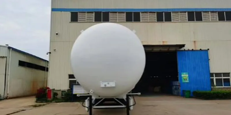 The 59.52 cbm LPG semi-trailer is nearing completion .